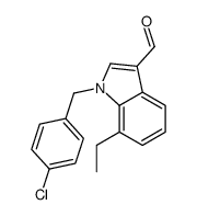 1H-Indole-3-carboxaldehyde,1-[(4-chlorophenyl)methyl]-7-ethyl-(9CI) Structure