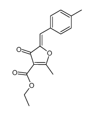 2-methyl-5-(4-methyl-benzylidene)-4-oxo-4,5-dihydro-furan-3-carboxylic acid ethyl ester结构式