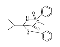 N-Benzoyl-α-anilinovalin-methylester结构式