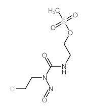 2-(3-(2-CHLOROETHYL)3-NITROSOUREIDO) ETHYL METHANE SULFONATE Structure