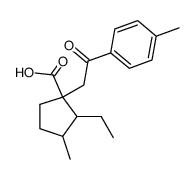 1-(4-Methylphenacyl)-2-aethyl-3-methylcyclopentan-1-carbonsaeure Structure