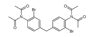 N-acetyl-N-[2-bromo-4-[[3-bromo-4-(diacetylamino)phenyl]methyl]phenyl]acetamide结构式