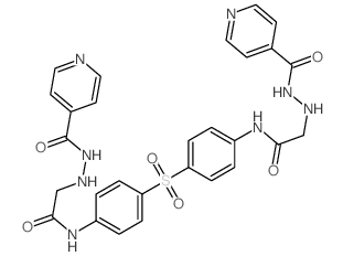 Isonicotinic acid,2,2'-[sulfonylbis(p-phenyleneiminocarbonylmethylene)]dihydrazide (8CI)结构式