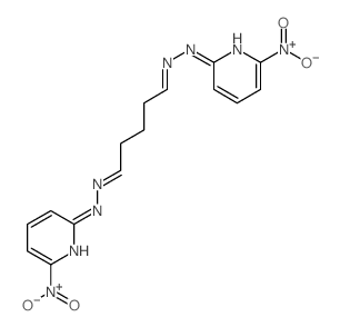 6-nitro-N-[[(5Z)-5-[(6-nitropyridin-2-yl)hydrazinylidene]pentylidene]amino]pyridin-2-amine structure