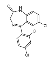 7-chloro-5-(2,4-dichloro-phenyl)-1,3-dihydro-benzo[e][1,4]diazepin-2-one Structure