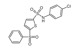 5-(benzenesulfonyl)-N-(4-chlorophenyl)thiophene-2-sulfonamide Structure