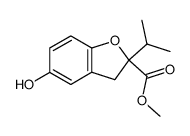methyl 5-hydroxy-2-isopropyl-2,3-dihydro-1-benzofuran-2-carboxylate Structure