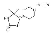 4-(4,4-dimethyl-2-thioxo-thiazolidin-5-ylidene)-morpholinium, thiocyanate结构式