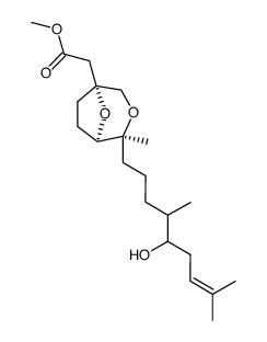 methyl (1'R,4'S,5'R)-4'-(4'',8''-dimethyl-5''-hydroxy-7''-nonenyl)-4'-methyl-3',8'-dioxabicyclo<3.2.1>octane-1'-acetate Structure