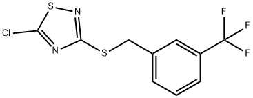 5-chloro-3-({[3-(trifluoromethyl)phenyl]methyl}sulfanyl)-1,2,4-thiadiazole Structure