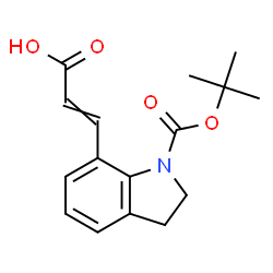 7-(2-CARBOXY-VINYL)-2,3-DIHYDRO-INDOLE-1-CARBOXYLIC ACID TERT-BUTYL ESTER结构式