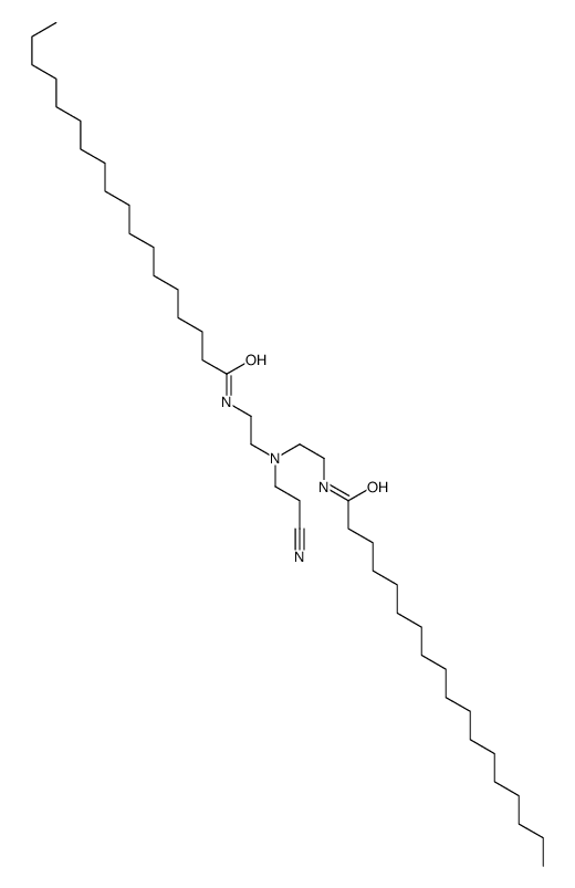 N,N'-[[(2-cyanoethyl)imino]diethane-1,2-diyl]distearamide structure