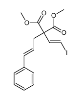 dimethyl 2-(2-iodoethenyl)-2-(3-phenylprop-2-enyl)propanedioate结构式