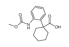 1-(2-((methoxycarbonyl)amino)phenyl)cyclohexane-1-carboxylic acid结构式