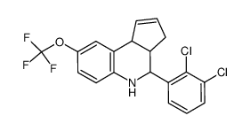 4-(2,3-dichloro-phenyl)-8-trifluoromethoxy-3a,4,5,9b-tetrahydro-3H-cyclopenta[c]quinoline结构式