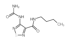 1,2,5-Thiadiazole-3-carboxamide,4-[(aminocarbonyl)amino]-N-butyl-结构式