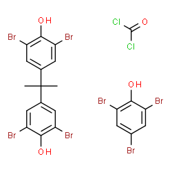 carbonyl dichloride: 2,6-dibromo-4-[2-(3,5-dibromo-4-hydroxy-phenyl)pr opan-2-yl]phenol: 2,4,6-tribromophenol Structure