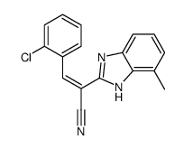 (E)-3-(2-chlorophenyl)-2-(4-methyl-1H-benzimidazol-2-yl)prop-2-enenitrile Structure