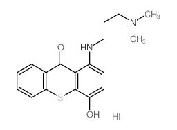 9H-Thioxanthen-9-one,1-[[3-(dimethylamino)propyl]amino]-4-hydroxy-, hydriodide (1:2) structure