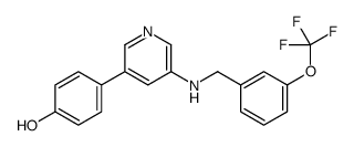 4-[5-[[3-(trifluoromethoxy)phenyl]methylamino]pyridin-3-yl]phenol结构式