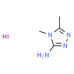 4,5-二甲基-4H-1,2,4-三唑-3-胺氢碘化物结构式