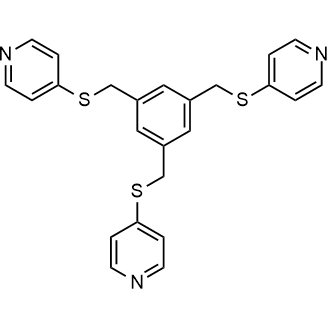 1,3,5-Tris((pyridin-4-ylthio)methyl)benzene structure