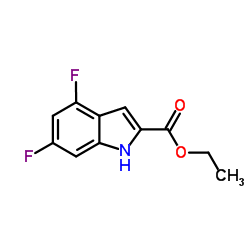 Ethyl 4,6-difluoro-1H-indole-2-carboxylate structure