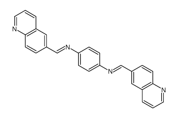 1-quinolin-6-yl-N-[4-(quinolin-6-ylmethylideneamino)phenyl]methanimine结构式