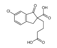 2-(3-carboxypropyl)-5-chloro-3-oxo-1H-indene-2-carboxylic acid结构式