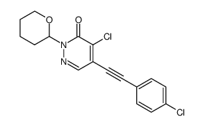 4-chloro-2-(tetrahydropyran-2-yl)-5-(4-chlorophenylethynyl)-2H-pyridazin-3-one Structure