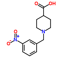 1-(3-Nitrobenzyl)-4-piperidinecarboxylic acid Structure