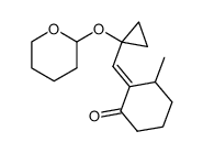 (E)-3-methyl-2-((1-((tetrahydro-2H-pyran-2-yl)oxy)cyclopropyl)methylene)cyclohexan-1-one结构式