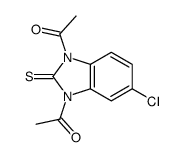 1-(3-acetyl-5-chloro-2-sulfanylidenebenzimidazol-1-yl)ethanone结构式