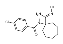 4-chloro-N-[1-(N'-hydroxycarbamimidoyl)cycloheptyl]benzamide Structure