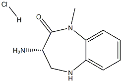 (S)-3-amino-1-methyl-4,5-dihydro-1H-benzo[b][1,4]diazepin-2(3H)-one hydrochloride Structure