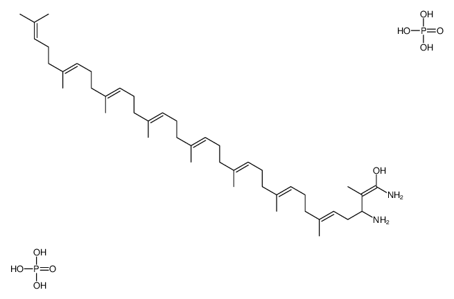 [(1E,5E,9E,13E,17E,21E,25E,29E)-1-azaniumyl-1-hydroxy-2,6,10,14,18,22,26,30,34-nonamethylpentatriaconta-1,5,9,13,17,21,25,29,33-nonaen-3-yl]azanium,dihydrogen phosphate Structure