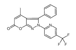 4-methyl-3-phenyl-2-(5-trifluoromethylpyridin-2-yl)-2H-pyrano[2,3-c]pyrazol-6-one Structure