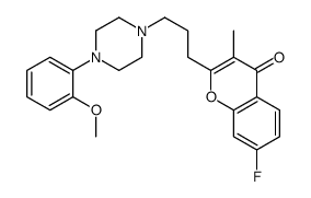 7-fluoro-2-[3-[4-(2-methoxyphenyl)piperazin-1-yl]propyl]-3-methylchromen-4-one Structure