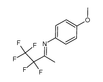 4-methoxy-N-(3,3,4,4,4-pentafluorobutan-2-ylidene)aniline Structure