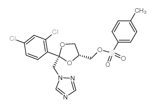 ((2S,4S)-2-((1H-1,2,4-TRIAZOL-1-YL)METHYL)-2-(2,4-DICHLOROPHENYL)-1,3-DIOXOLAN-4-YL)METHYL 4-METHYLBENZENESULFONATE structure