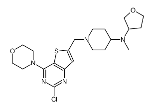 1-((2-Chloro-4-Morpholinothieno[3,2-d]pyrimidin-6-yl)Methyl)-N-Methyl-N-(tetrahydrofuran-3-yl)piperidin-4-amine structure