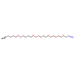 Propargyl-PEG8-NH2 structure