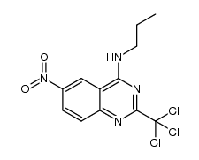 6-nitro-N-propyl-2-trichloromethylquinazolin-4-amine结构式