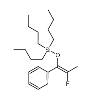 tri-n-butyl[[2-fluoro-(1E)-1-phenyl-1-propenyl]oxy]silane Structure