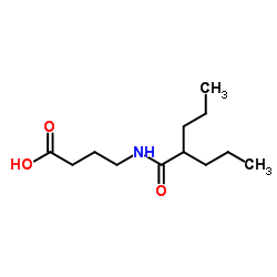 4-[(2-Propylpentanoyl)amino]butanoic acid结构式