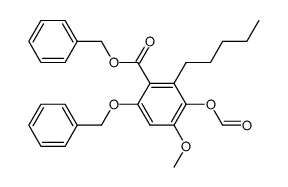 benzyl 6-(benzyloxy)-3-(formyloxy)-4-methoxy-2-pentylbenzoate结构式