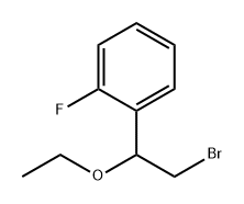 Benzene, 1-(2-bromo-1-ethoxyethyl)-2-fluoro- Structure