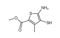 2-Thiophenecarboxylicacid,5-amino-4-mercapto-3-methyl-,methylester(9CI)结构式