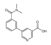 5-[3-(dimethylcarbamoyl)phenyl]pyridine-3-carboxylic acid Structure