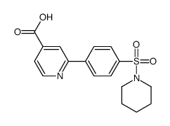 2-(4-piperidin-1-ylsulfonylphenyl)pyridine-4-carboxylic acid Structure